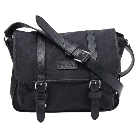 gg black messenger|gucci black messenger.